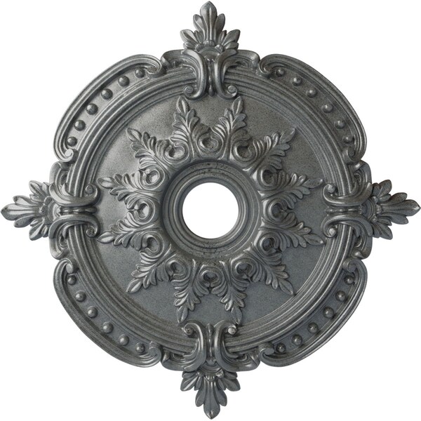 Ekena Millwork Benson Classic Ceiling Medallion (Canopies up to 6 1/2"), 28 3/8"OD x 3 3/4"ID x 1 5/8"P, Platinum CM28BEPLS - main